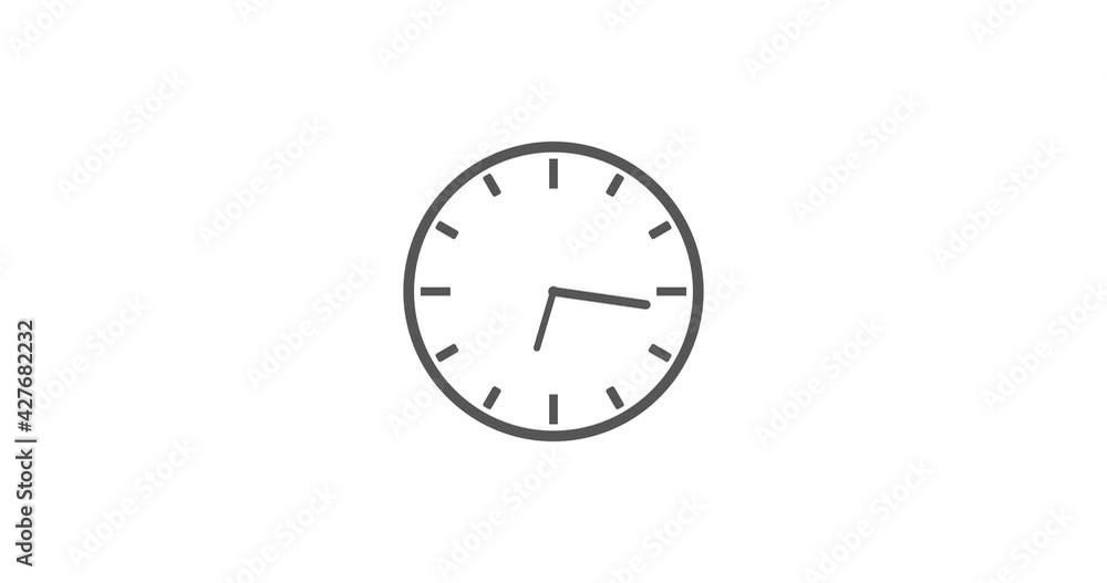 Clock Flat Animated. 4k. Alpha channel. Clock Flat Animated. 4k. Alpha channel.