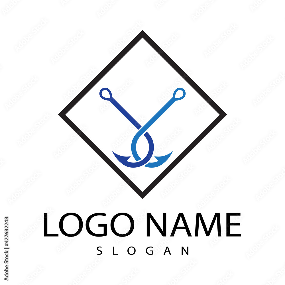 Fishing hook icon design template vector illustration Fishing hook icon design template vector illustration