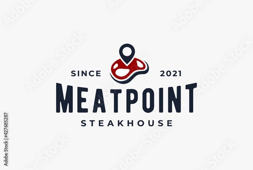 meat point logo design.