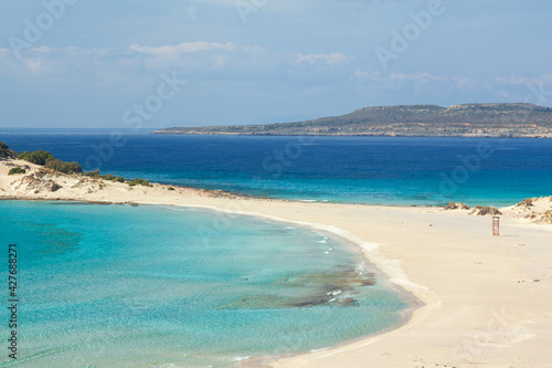 Beach of Simos, in Elafonissos island, in Laconia region, Peloponnese, Greece, Europe. © YiannisMantas