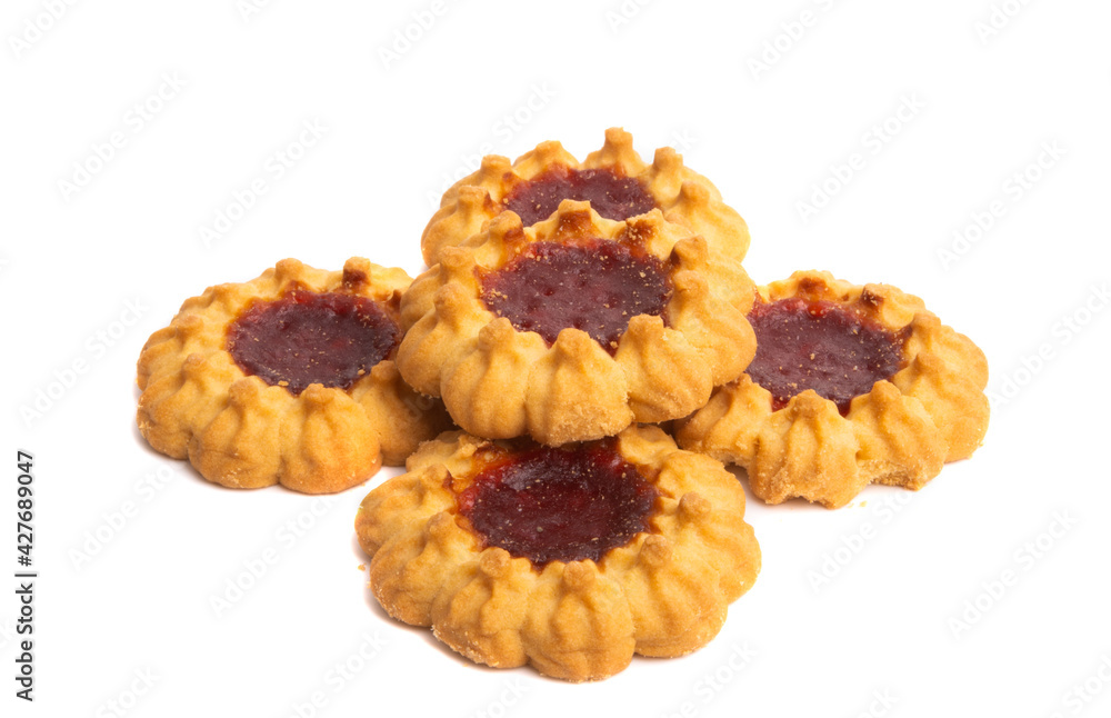 cookies with jam isolated cookies with jam isolated