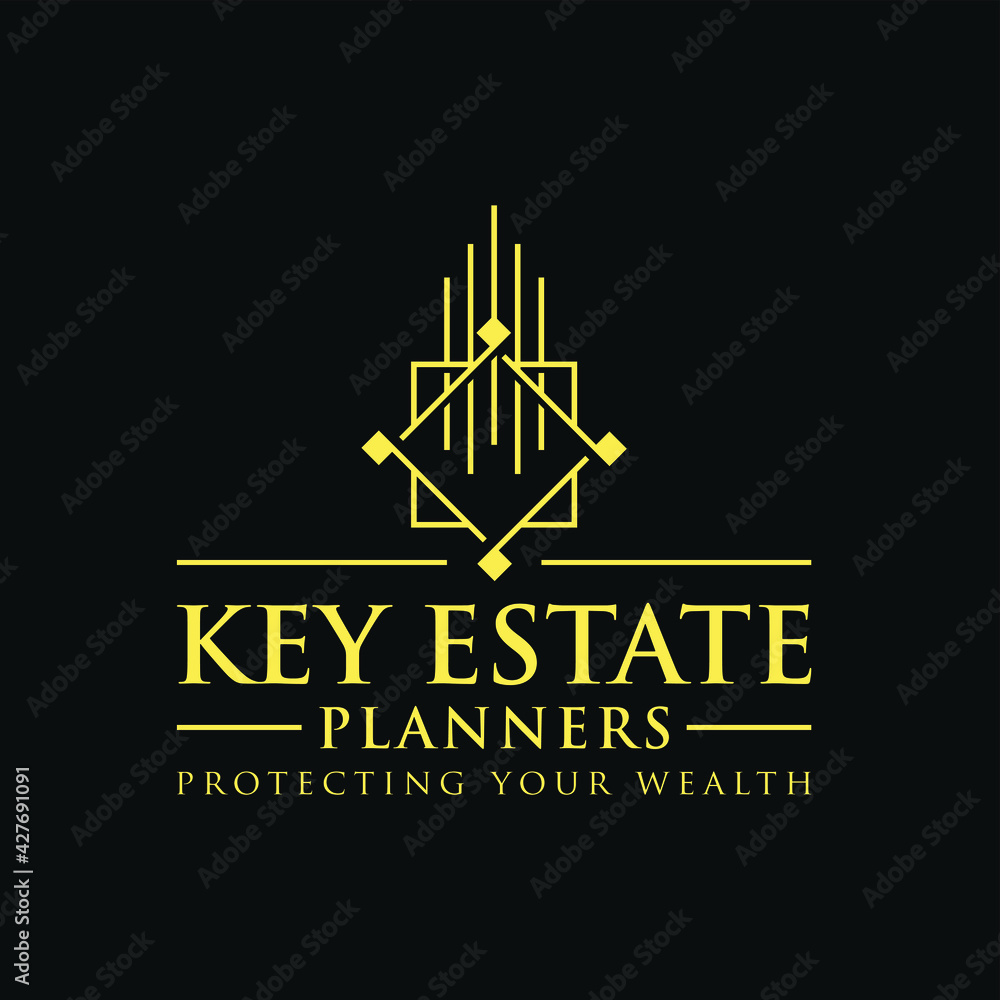 Key Estate Planners Flat Modern Luxury Minimalist Logo Design Template