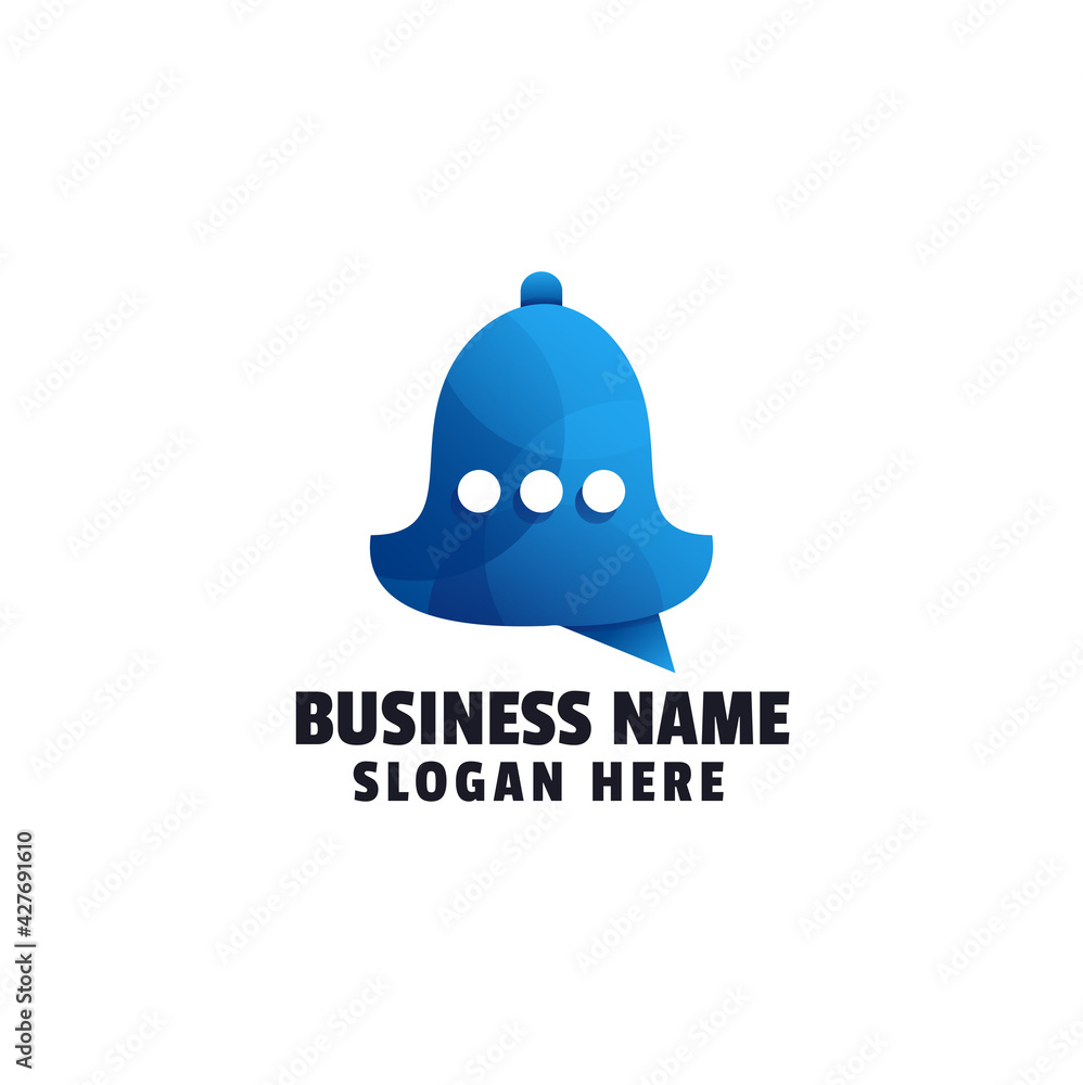 Naklejka premium Chat Gradient Logo Template