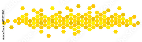 BANNIÈRE D'ALVÉOLES EN NID D'ABEILLE