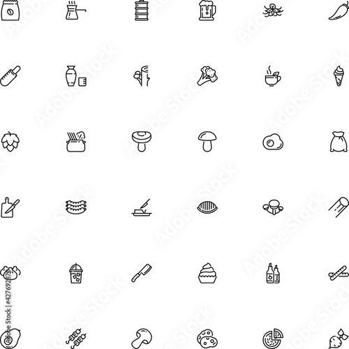 icon vector icon set such as: hotdog, hop, waffle, holiday, medicine, homemade, pollen, juicy, cancer, muffin, spaghetti, weird, multicolored, bubble, kebab, information, light, honey, roasted, spore