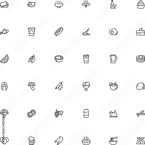 icon vector icon set such as: fly, salmon, health, boiled, cep, conchiglie, glassware, swim, season, tea, italian, curves, lager, lasagne, melon, cut, herb, ice, nobody, drawing, brown, ravioli