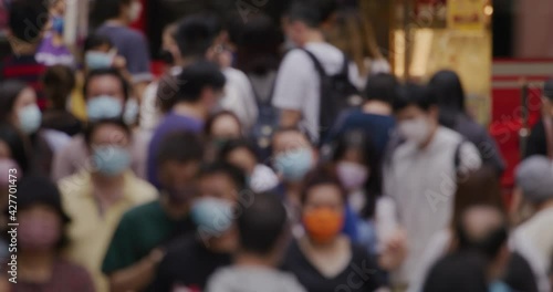 Wallpaper Mural Blur view of People walk at the street Torontodigital.ca