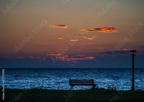 Zachód słońca nad morzem, Grecja