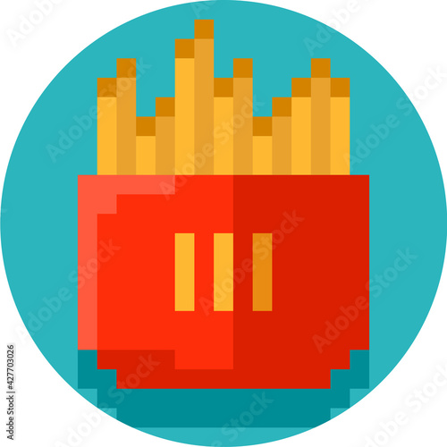 Fast Food and Beverages Vector in 8-Bit Retro Pixel Art