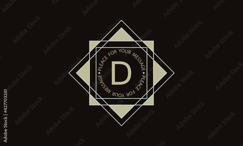 Elegant geometric logo. Icon, brand of the company with the alphabetic letter D. Creative logo of business, salon, boutique, company, corporation. Elegant geometric logo. Icon, brand of the company with the alphabetic letter D. Creative logo of business, salon, boutique, company, corporation.