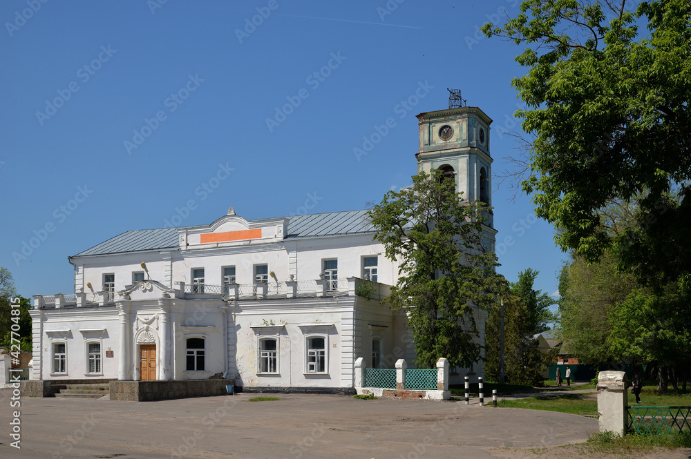 Entrance to Former Transfiguration Cathedral (1782-1788), Pavlovsk, Voronezh region, Russia 