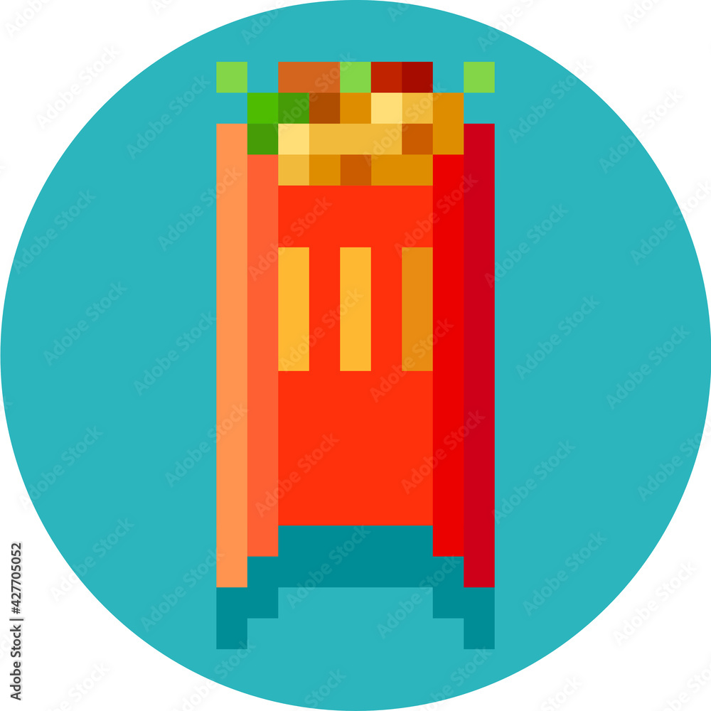 Fast Food and Beverages Vector in 8-Bit Retro Pixel Art Stock Vector ...