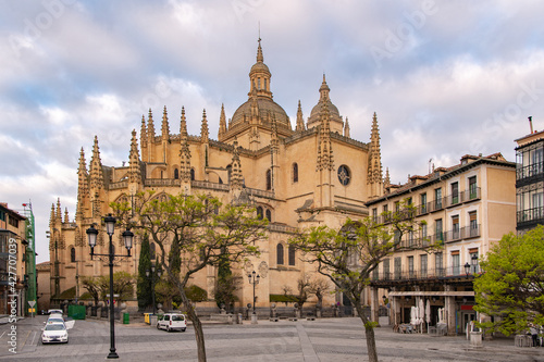 The Gothic Cathedral of Segovia in Spain
