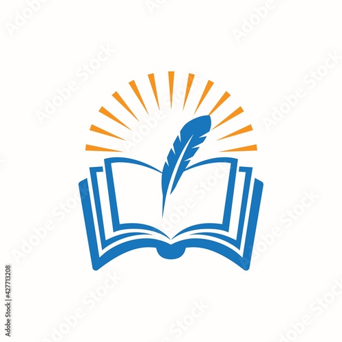 Book Sun shine Logo Design 