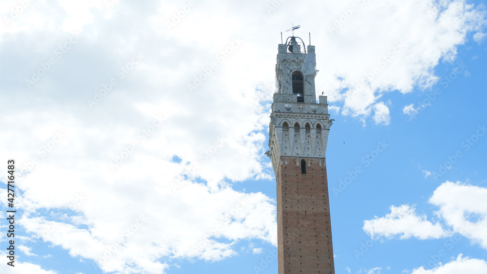 La Torre del Mangia a Siena, Toscana, Italia.