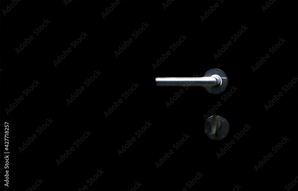 Door opening on a black background simple concept Door opening on a black background simple concept