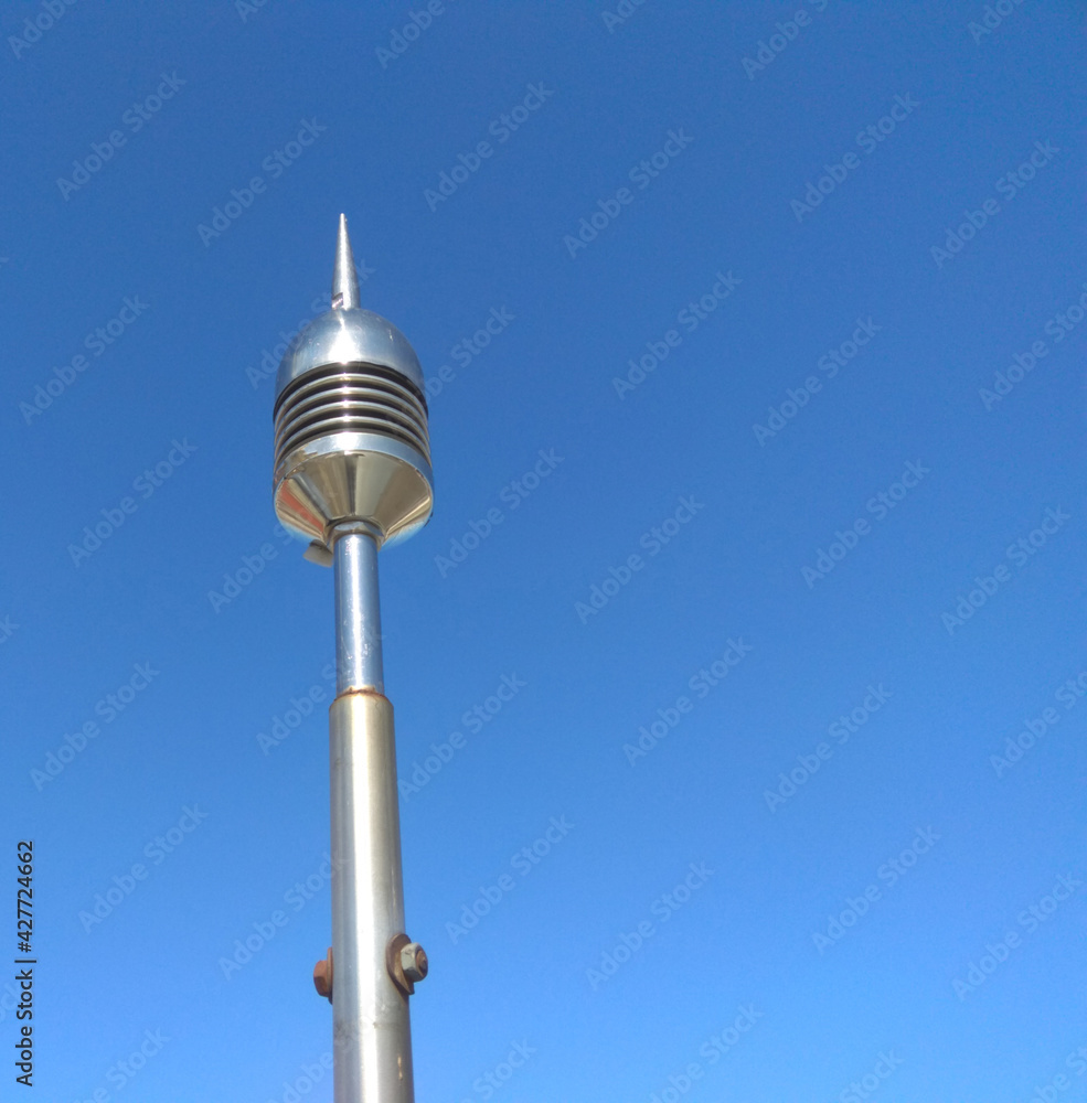 lightning rod on a mast. lightning protection lightning rod on a mast. lightning protection