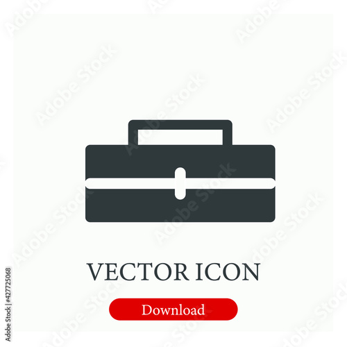 Bag vector icon. Editable stroke. Linear style sign for use on web design and mobile apps, logo. Symbol illustration. Pixel vector graphics - Vector