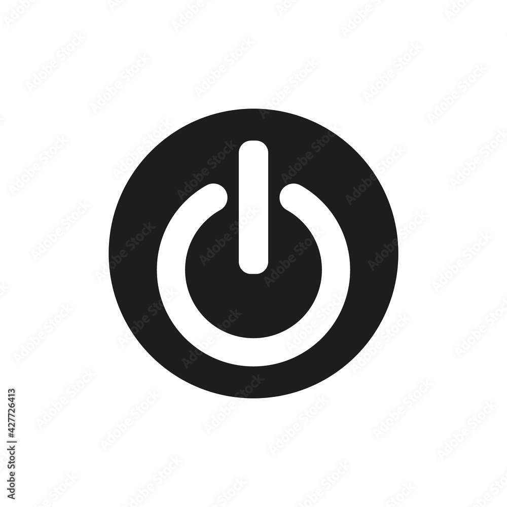 power Icon Vector Illustration on the white background. power Icon Vector Illustration on the white background.