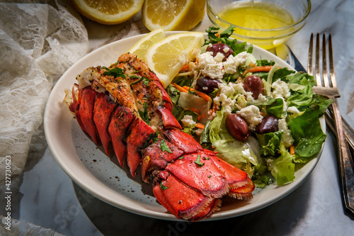 Lobster Tail Greek Salad