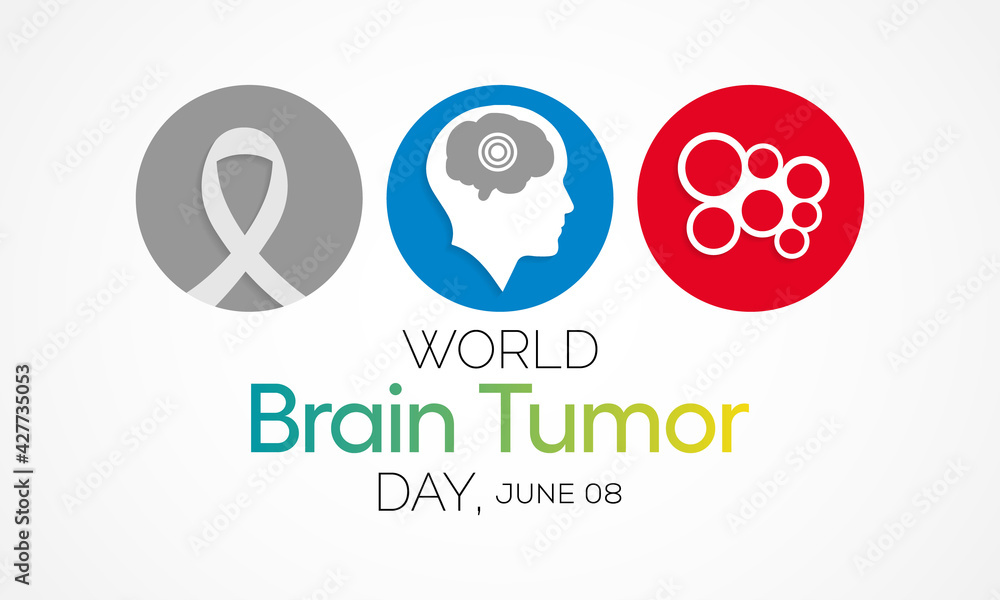 World Brain Tumor day is observed each year on June 8th. it is an overgrowth of cells in the brain that forms masses called tumors. They can disrupt the way body works. Vector illustration. World Brain Tumor day is observed each year on June 8th. it is an overgrowth of cells in the brain that forms masses called tumors. They can disrupt the way body works. Vector illustration.