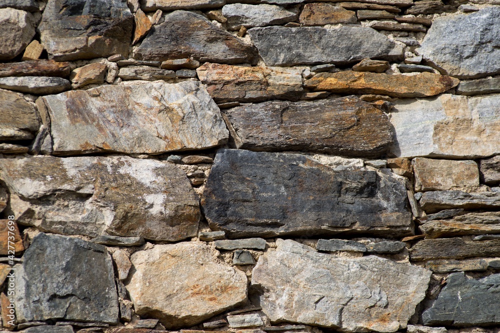 Old stone wall detail for background. 