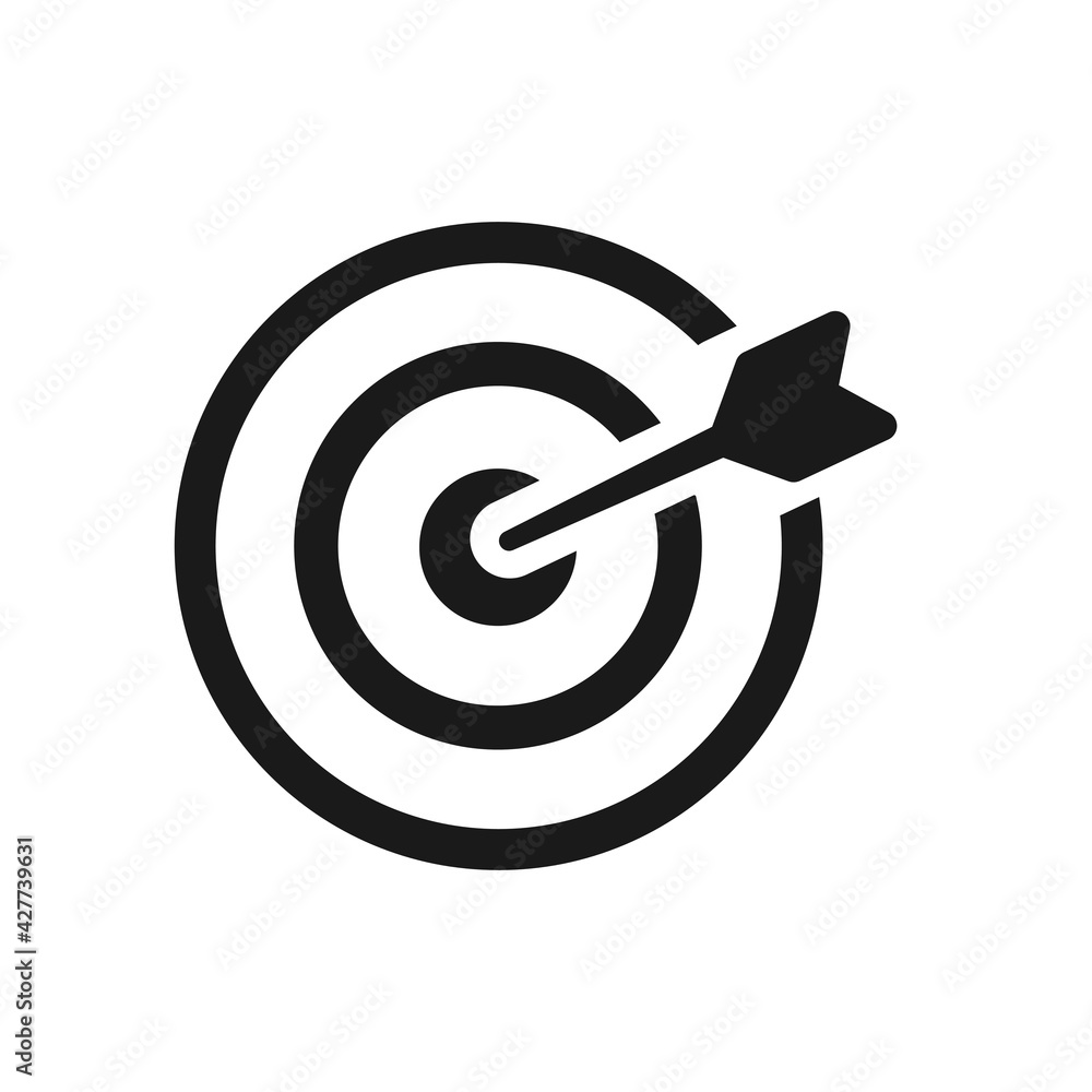 Target icon, vector. Symbol for web site, computer and mobile vector.