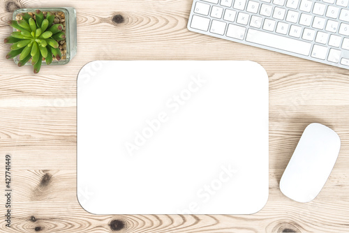 Mouse pad mock up. Office Desk Keyboard photo