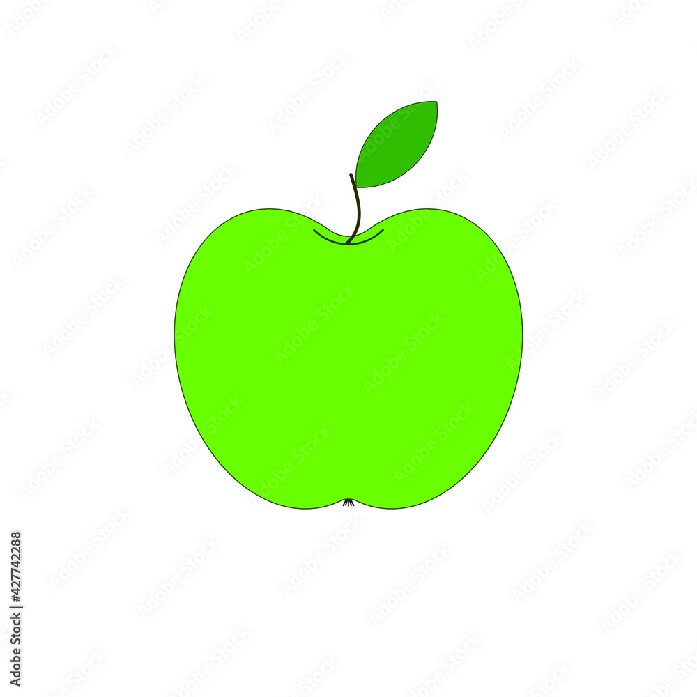 green apple isolated on white green apple isolated on white