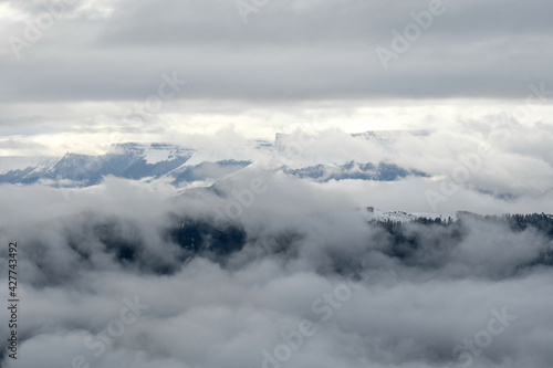Sierra Salvada nevada and between the fog © roberto