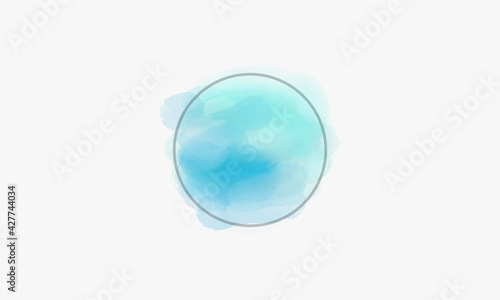 watercolor with circle vector illustration. design template.