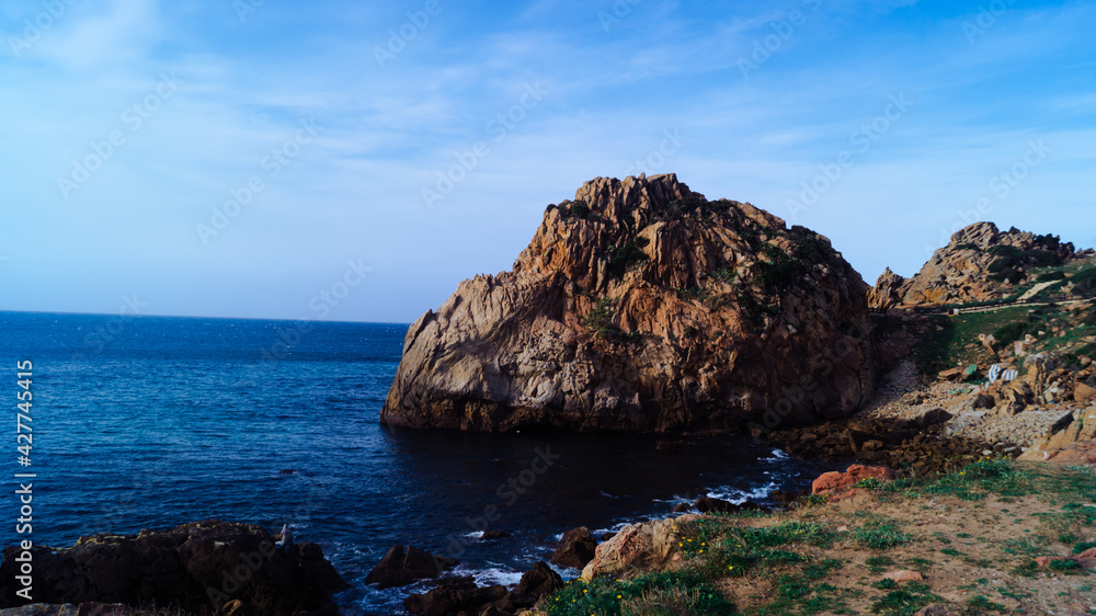 pictures sea coast and rocks in tanger marooco