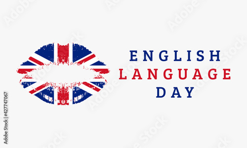 lips English Language Day. vector illustration.