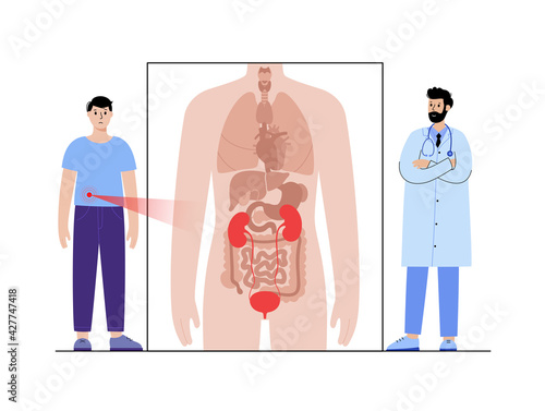 Pain in male body