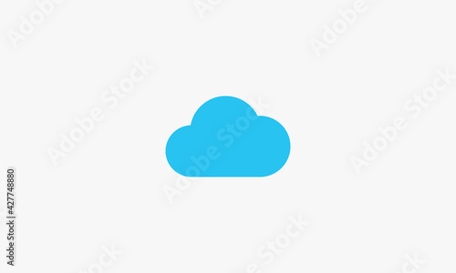 blue cloud modern icon. vector illustration.