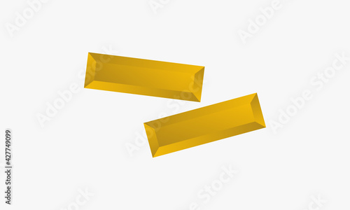 gold bar design vector illustration. isolated on white background.
