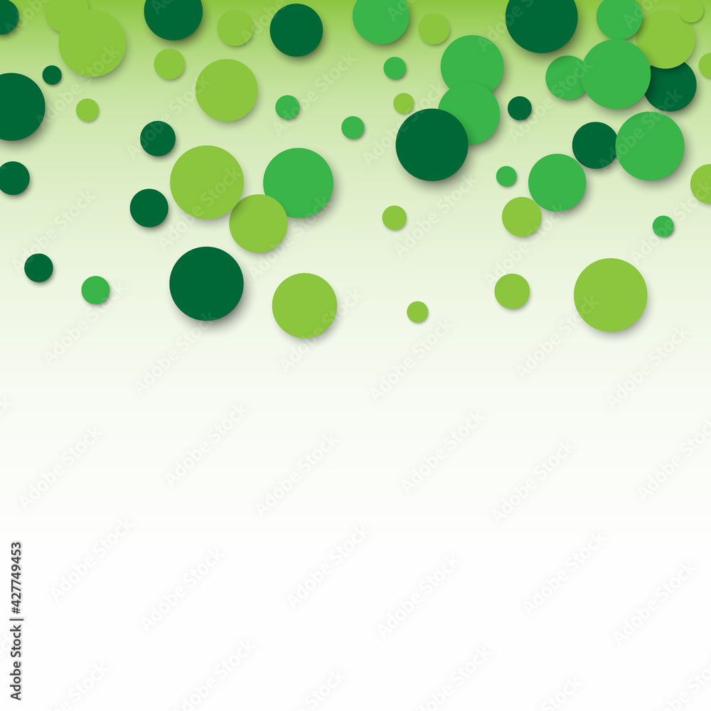 Vector illustration with green confetti celebration background Vector illustration with green confetti celebration background