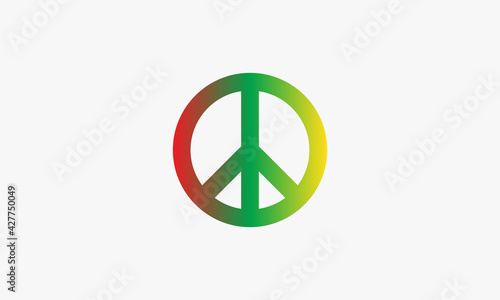 colorful peace symbol. vector illustration.