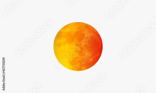 sun eclipse solar. vector illustration. isolated on white background.