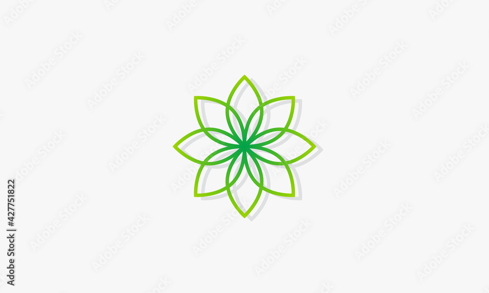 abstract line flower with shadow graphic design vector. abstract line flower with shadow graphic design vector.