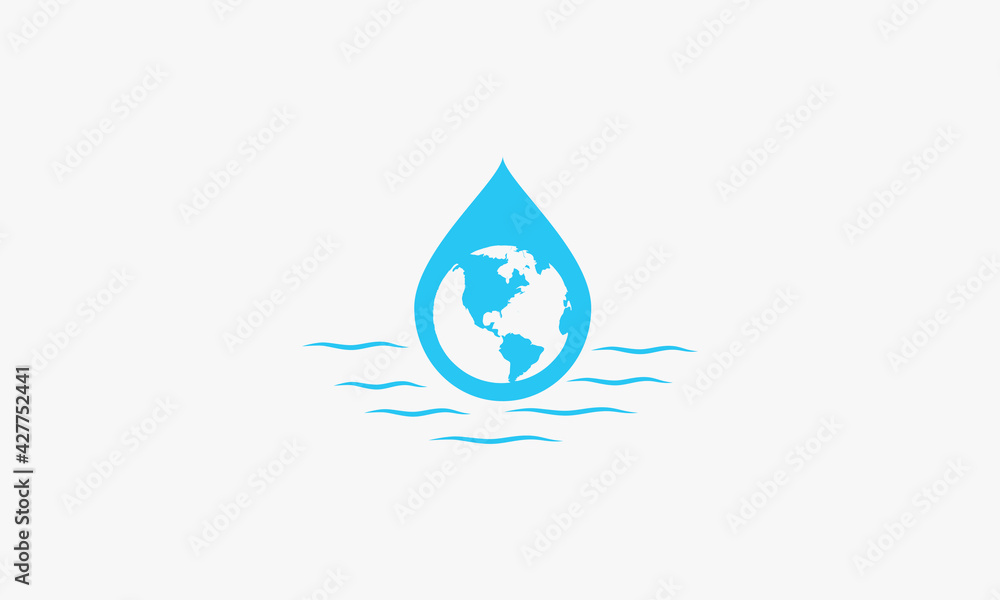 water world with ocean wave graphic design vector illustration. water world with ocean wave graphic design vector illustration.