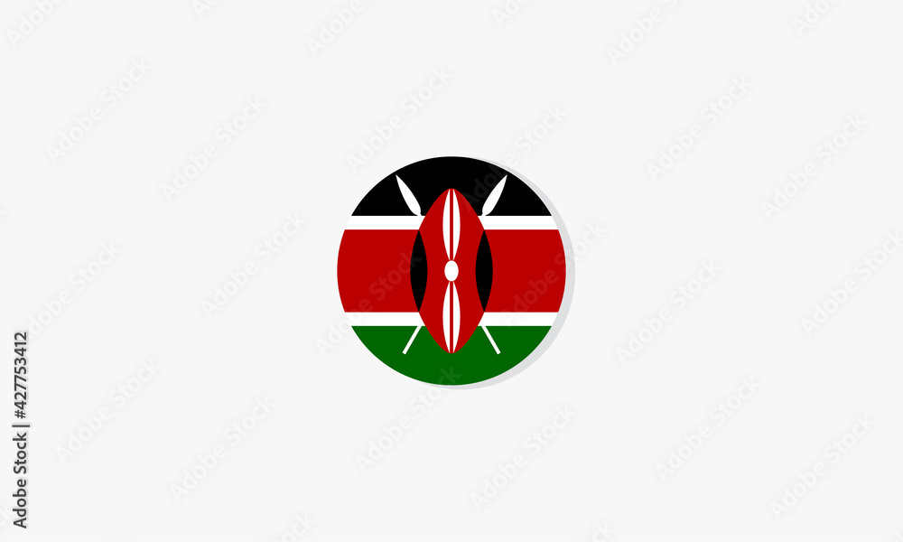 kenya circle flag graphic design vector. kenya circle flag graphic design vector.