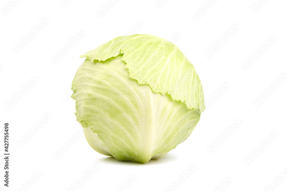 Cabbage head isolated on white background Cabbage head isolated on white background