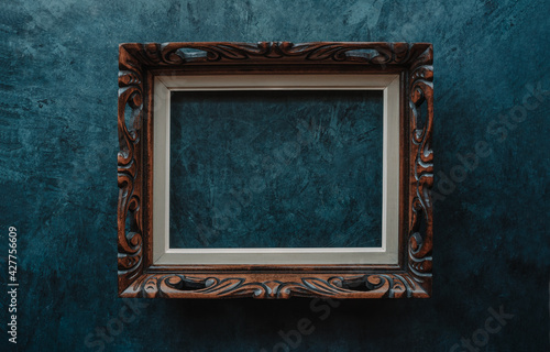 Wooden frame on a wall