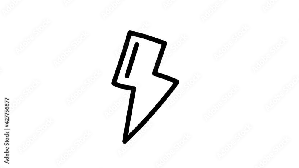 Lightning bolt icon isolated on white alpha channel background. Flash sign. Charge flash icon. Thunder bolt. Lighting strike. 4K Video motion graphic animation Lightning bolt icon isolated on white alpha channel background. Flash sign. Charge flash icon. Thunder bolt. Lighting strike. 4K Video motion graphic animation