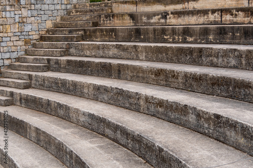 Amphitheater stairs, rock stairs of an old amphitheater