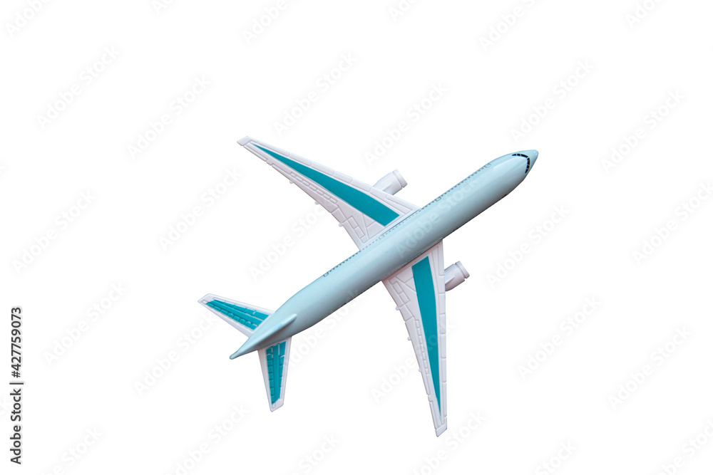 toy airplane white with blue, insulated