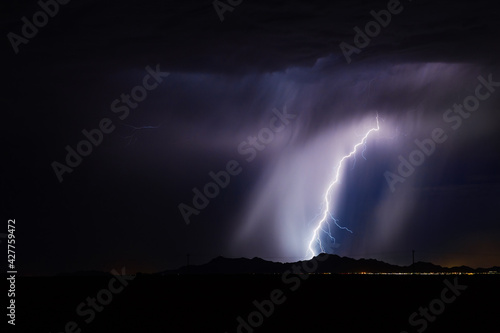 Thunderstorm and lightning bolt
