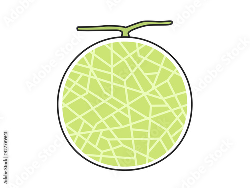 果物のメロンのイラスト