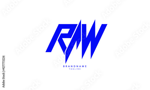 Alphabet letters Initials Monogram logo RAW, RA, AW